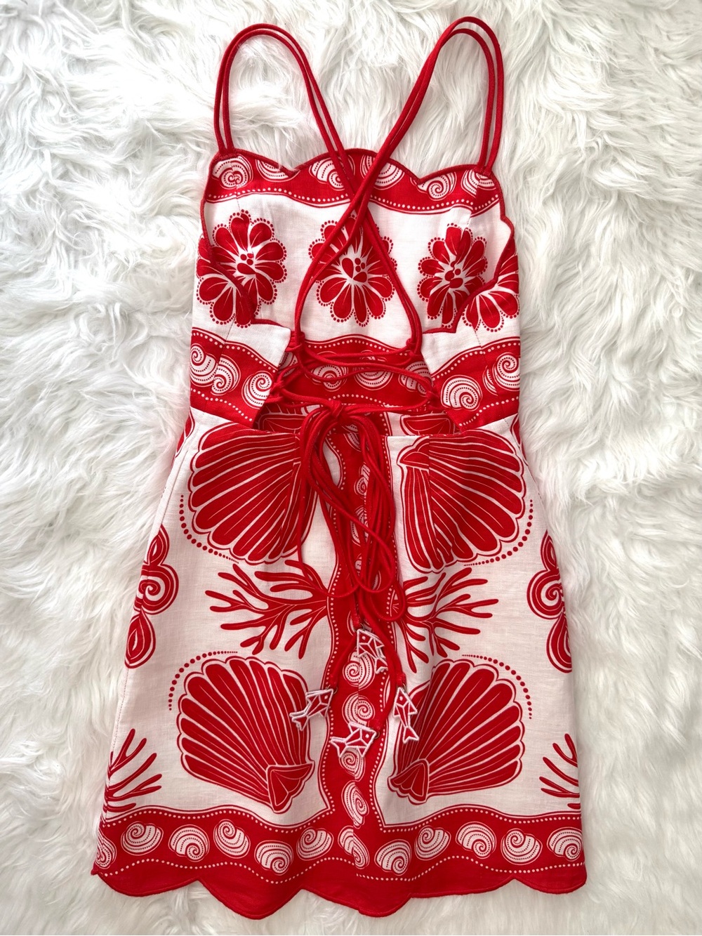FARM Rio Ainika Shell Print Linen Mini Dress, Size XXS, NWOT 🇧🇷 - Picture 12 of 16
